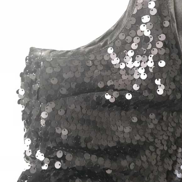 Black Heavy Duty Sequin Tank Top - Picture 7 of 7